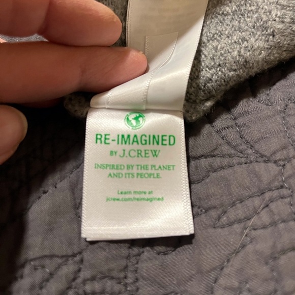 J. Crew Sweater Dress Gray and White Striped Turtleneck - Picture 9 of 12